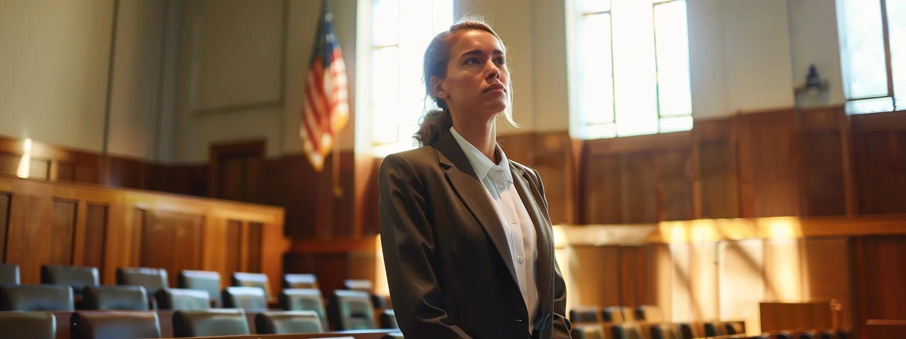 a poised custody lawyer stands confidently in a modern los angeles courtroom, engaged in a focused discussion with a judge, while displaying an array of legal documents that emphasize their commitment to safeguarding parental rights and child welfare.