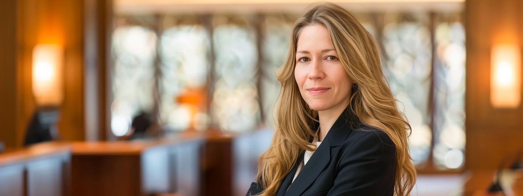 a seasoned virginia beach divorce lawyer passionately presents a compelling case in a modern, elegantly appointed courtroom, highlighting their expertise and strategic approach amidst a backdrop of formal judicial elements.